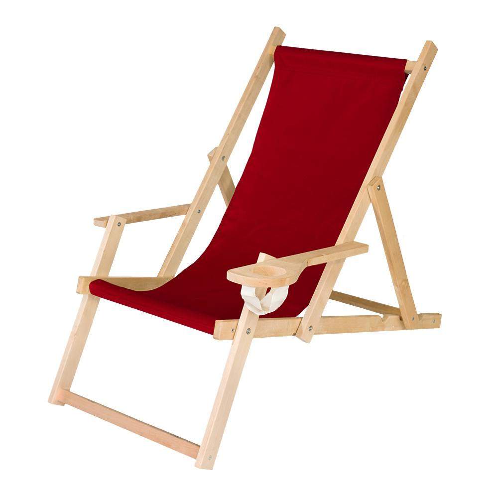 Leżak reklamowy z nadrukiem FULL KOLOR z podłokietnikami i z uchwytem na napój 7